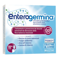 Enterogermina 6 Miliardi | Farmaco Fermenti Lattici Bacillus Clausii | 9 Bustine Orosolubili