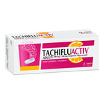 Tachifluactiv Adulti Influenza e Raffreddore | Farmaco Paracetamolo 500 mg e Pseudoefedrina 60 mg | 10 Compresse Effervescenti