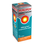 Nurofen Febbre e Dolore 200mg/5ml | Sciroppo Antipiretico Analgesico Bambini | Gusto Arancia 100ml