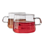 Neavita Essential-Tea Set da 2 Tazze in Vetro Borosilicato 300ml