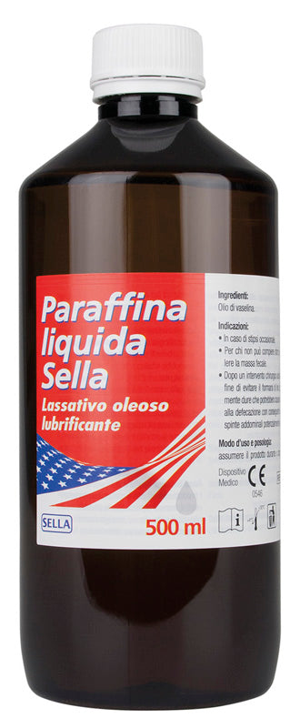 Paraffina Liquida Lassativo Lubrificante ( Olio Di Vaselina ) 500ml - Sella Paraffina Liquida Lassativo Lubrificante ( Olio Di Vaselina ) 500ml - Sella