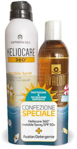 Heliocare 360° Invisible Spray Spf50+ Solare 200ml + Avalon Detergente Fluido 250ml Omaggio