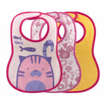 Bavaglini Chicco Pappa 6M+ Bimba | Retro Impermeabile | 3 Pezzi