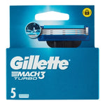 Gillette | Lame Mach3 Turbo Lamette di Ricambio | 5 Pezzi