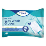 Tena Proskin Wet Wash Glove - Guanto Pre-Umidificato Senza Risciacquo Leggera Profumazione 8 Pezzi