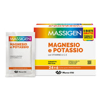 Massigen Magnesio E Potassio 24 Bustine +6 In Omaggio