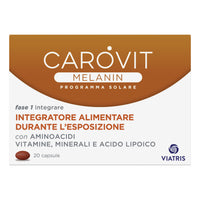 Carovit Melanin | Integratore Solare Sintesi Melanina | 20 Capsule