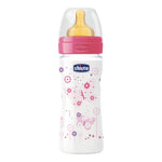 Chicco Biberon Benessere Caucciù Rosa 250ml