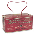 Leone Cofanetto Regalo In Lattina - Scrigno Croccantini Nocciola Ricoperti Cioccolato 150gr