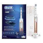 Oral-B Genius X 20100S Rose Gold | Spazzolino Elettrico Ricaricabile Intelligenza Artificiale | 1 Pezzo + 2 Testine + Custodia USB
