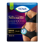 Tena Silhouette Noir Plus L Vita Alta - Mutandine Assorbenti Colore Nero Perdite Urinarie 8 Pezzi