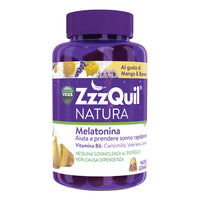 Vicks ZzzQuil Natura Mango e Banana | Integratore Sonno Melatonina | 60 Gommose