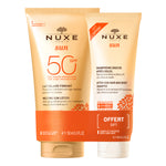 Nuxe Sun Duo Latte Solare Viso E Corpo Spf 50 150ml + Shampoo Doccia Doposole 100ml Omaggio