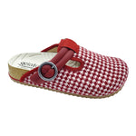 Woodstock Soft 2.0 Pied De Poule Rosso/Bianco 37/38 - Calzature Con Morbidissimo Plantare Anatomico Punta Chiusa