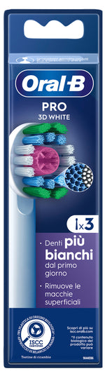 Oral-B Testine Di Ricambio 3d White 3 Pezzi
