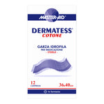 Master Aid Dermatess Cotone Compresse Di Garza Idrofila Sterile 36 X 40cm 12 Pezzi