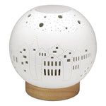 Nasoterapia Diffusore Elettrico Per Oli Essenziali In Ceramica E Lampada - Fiocco Di Neve