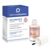 Dermovitamina Micoblock 3in1 Onicodistrofie | Soluzione Rinforzante Coprente Nude | 8ml