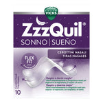 Vicks ZzzQuil Sonno Cerottini Nasali | Dispositivo Medico Congestione | 10 Pezzi
