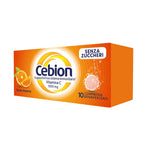 Cebion | Vitamina C Gusto Arancia Senza Zucchero | 10 Compresse Effervescenti