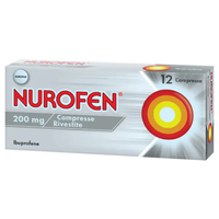 Nurofen 200mg | Analgesico Antinfiammatorio Ibuprofene | 12 Compresse Rivestite