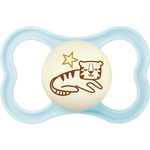 MAM Supreme Night 16+ Mesi | Succhietto Silicone Luminoso Azzurro Box | 1 Pezzo
