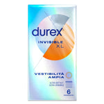Durex Invisible XL | Preservativi Ultra Sottili Vestibilità Ampia | 6 Profilattici