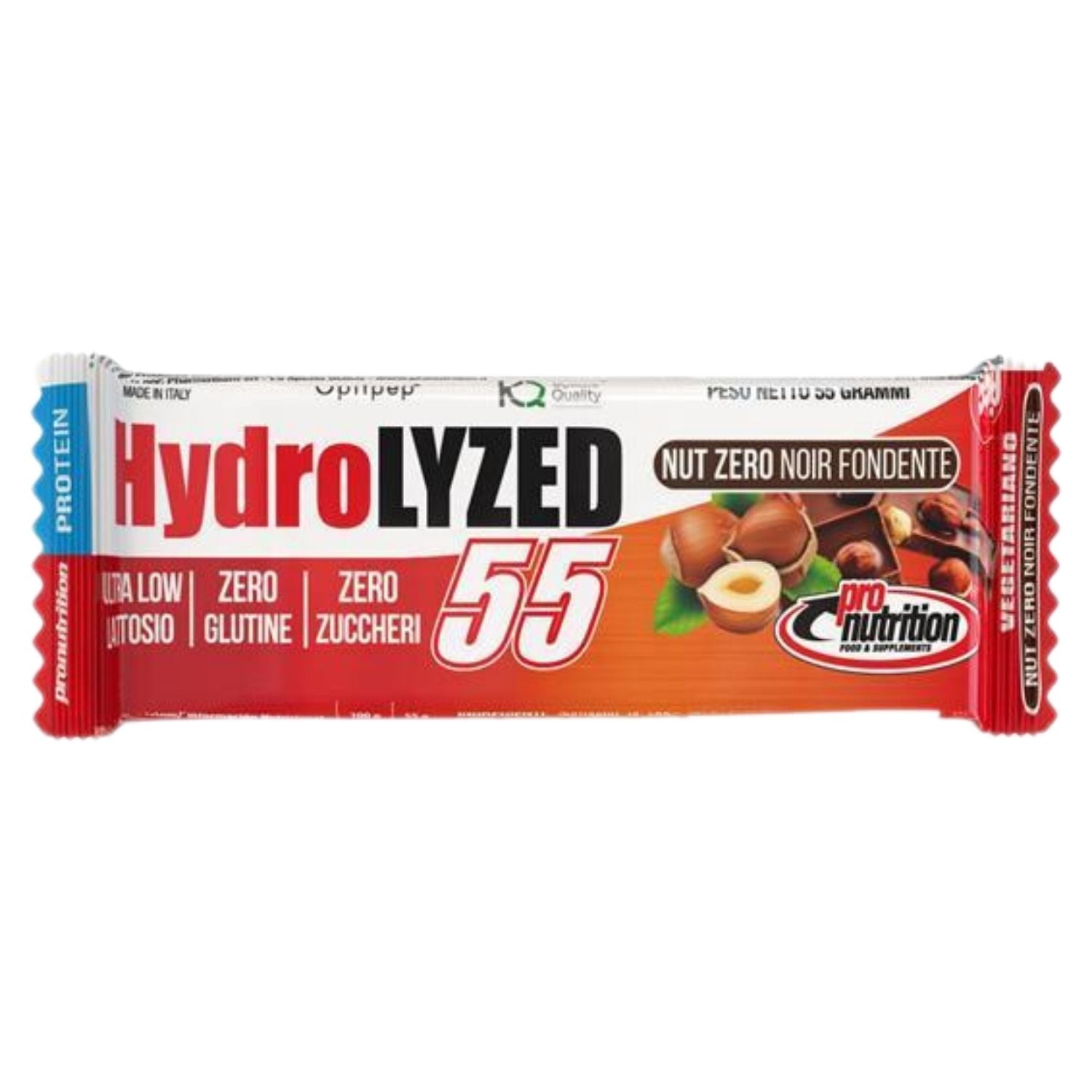 ProNutrition Hydrolized Bar 50% Nut Zero Noir Fondente | Barretta Proteica Idrolizzata Zero Zuccheri | 55 g
