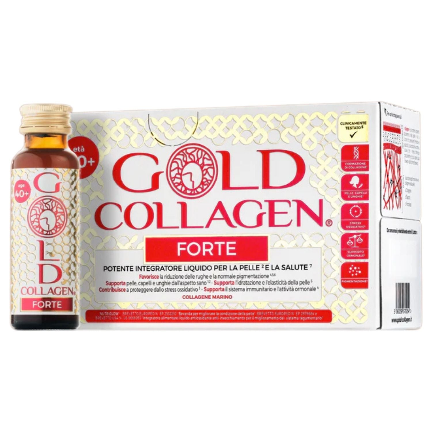 Gold Collagen Forte | Integratore Collagene Anti-Age | 10 Flaconi
