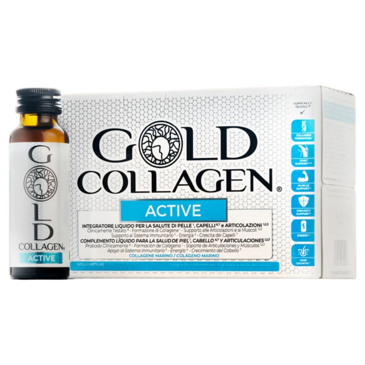 Gold Collagen Active | Integratore Articolazioni Mobilità | 10 Flaconi