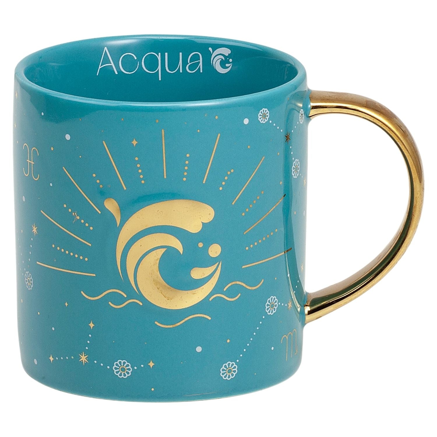 Neavita Mug Ceramica Nature Elements Acqua | Tazza Tisane Tè | 310ml