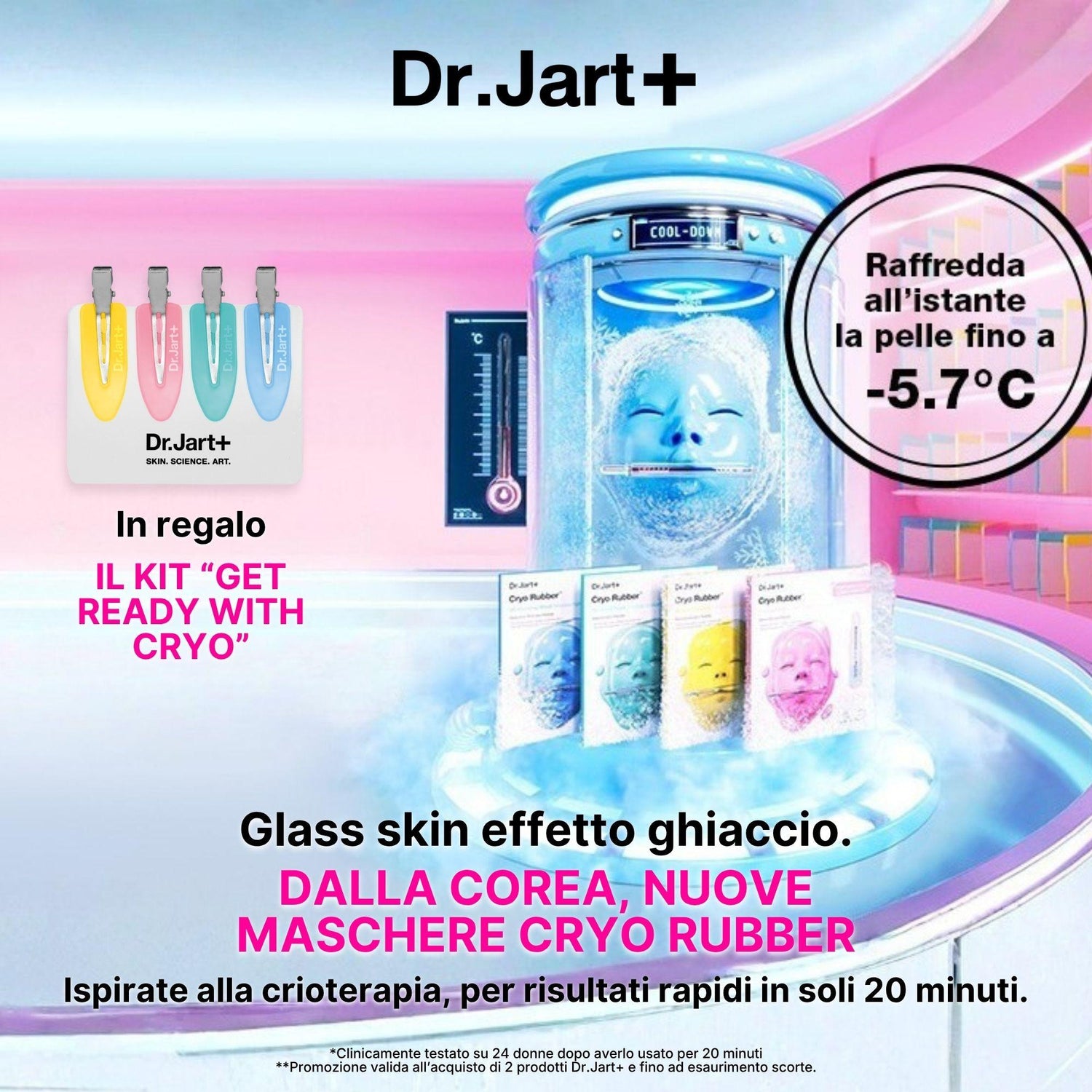 Dr.Jart+ Kit Get Ready With Cryo in regalo all'acquisto di 2 prodotti Dr.Jart+