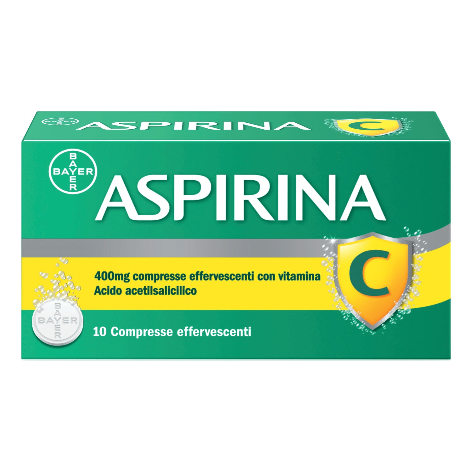 Aspirina C 400 + 240 mg 10 Compresse Effervescenti - Bayer Spa