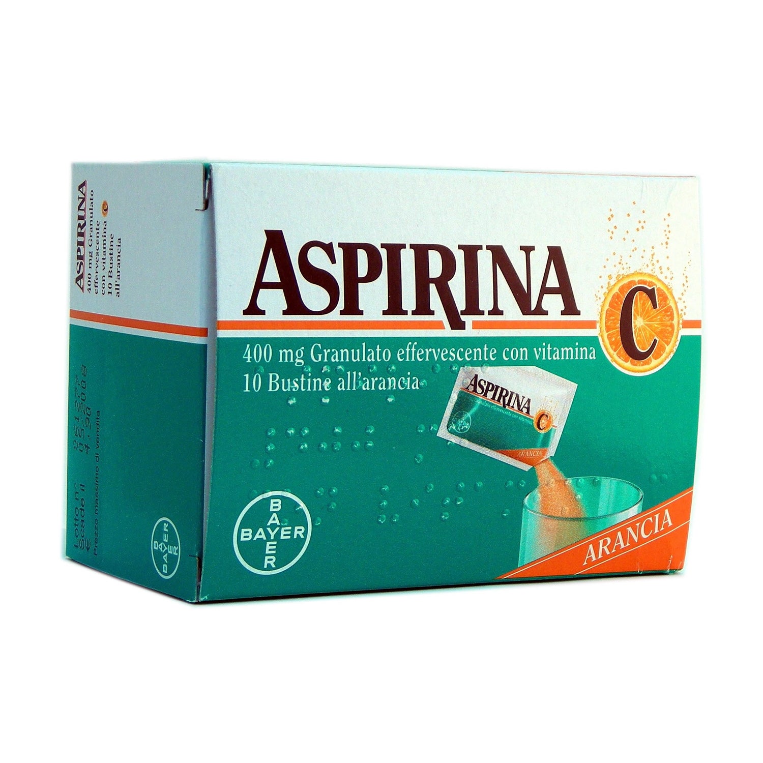 Aspirina 400mg Granulato Effervescente Con Vitamina C 10 Bustine