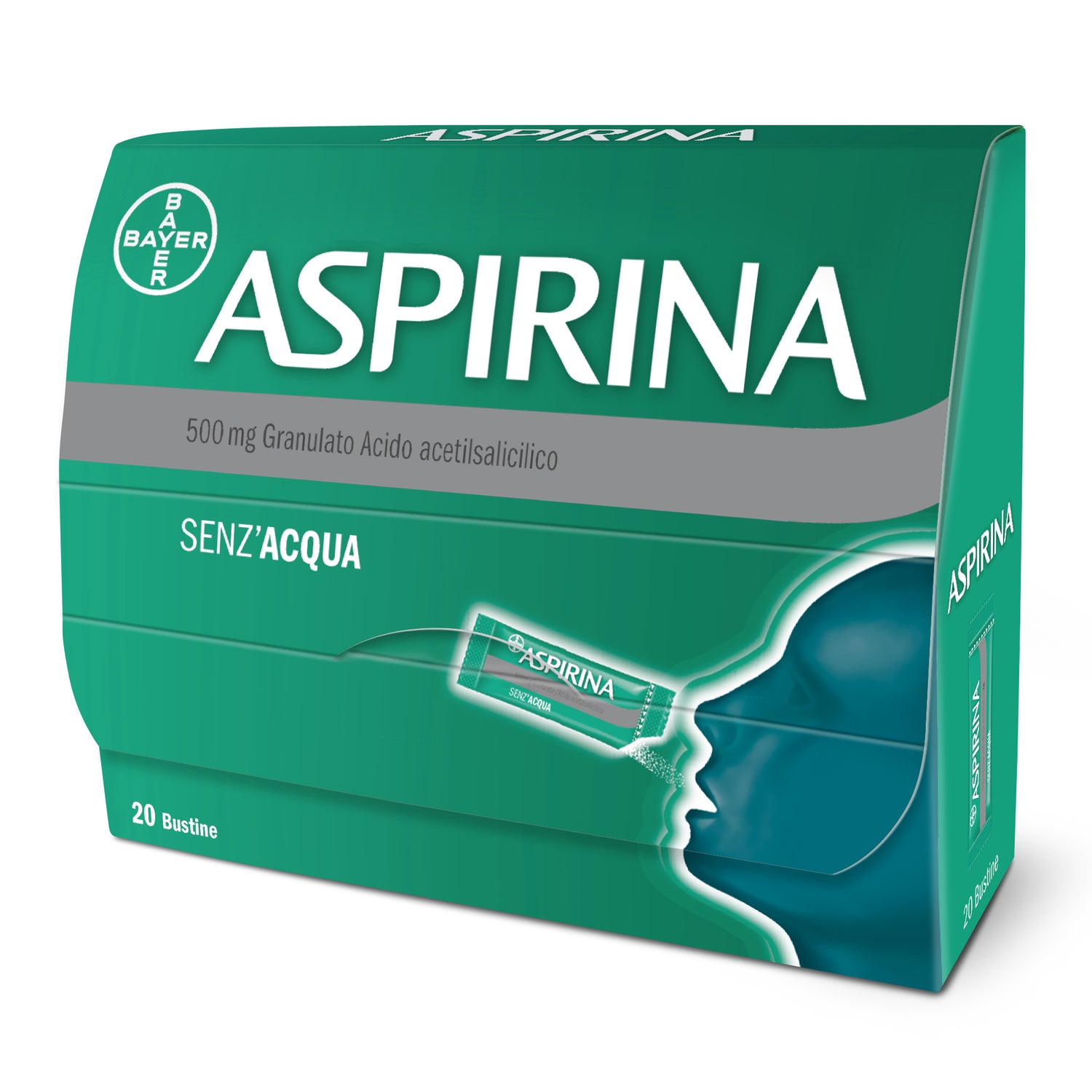 Aspirina Granulato Orale Senz'Acqua 20 Bustine 500mg