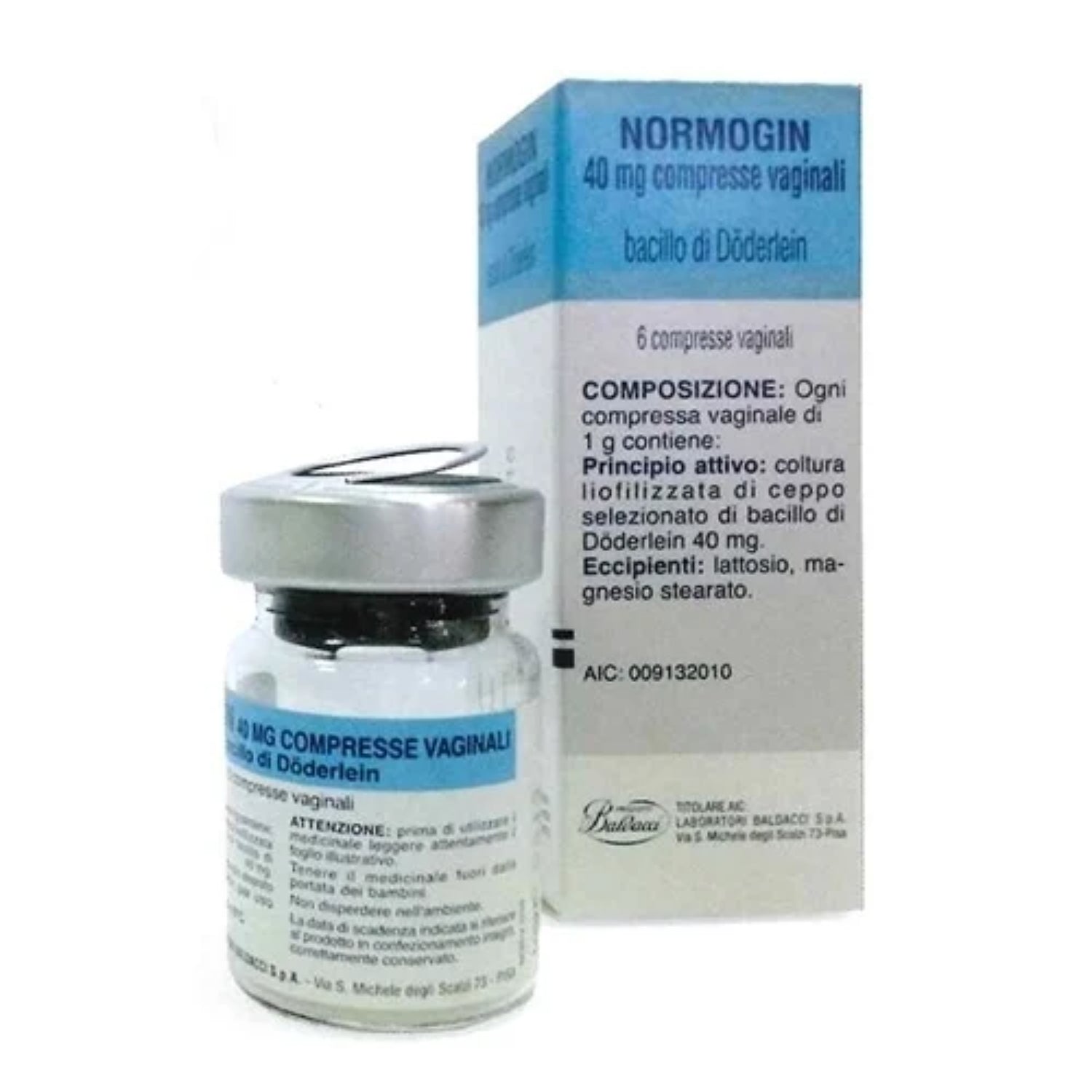 Normogin 40 mg | Farmaco Ginecologico | 6 Compresse Vaginali