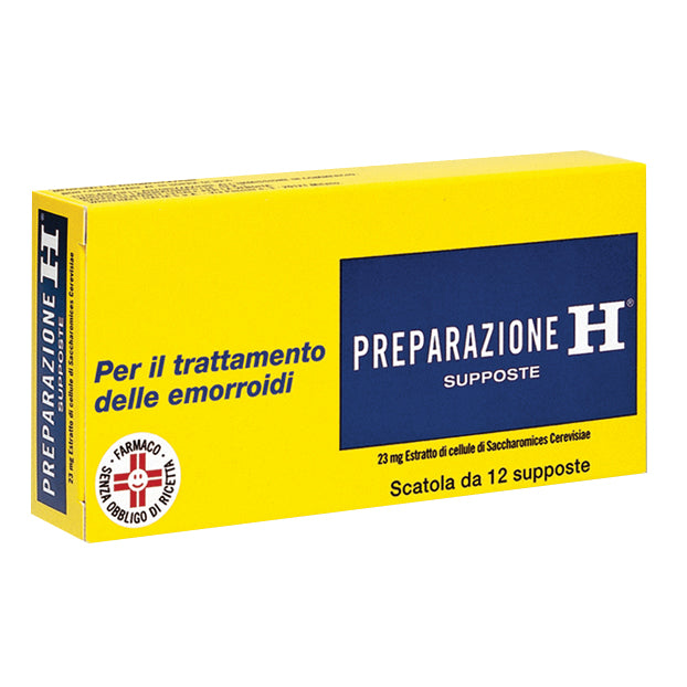 Preparazione H | Trattamento Emorroidi e Ragadi Anali | 12 Supposte
