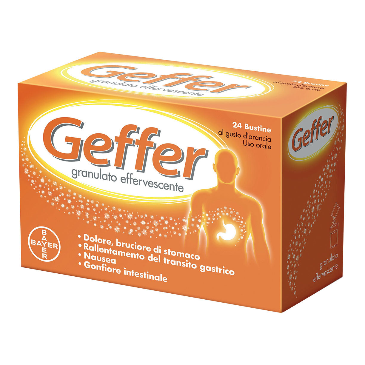 Geffer Granulato Effervescente Gusto Arancia 24 Bustine 5g