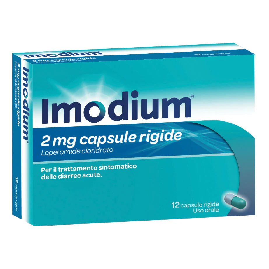 Imodium 2mg | Antidiarroico Loperamide | 12 Capsule Rigide  