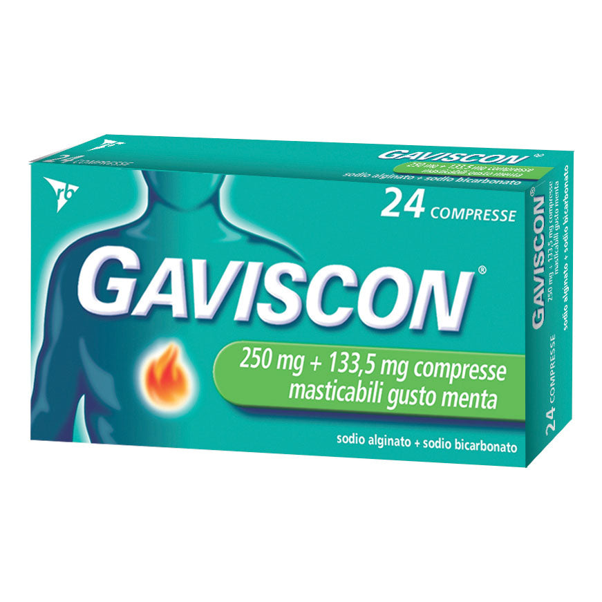 GAVISCON*24CPR MENT250+133,5MG