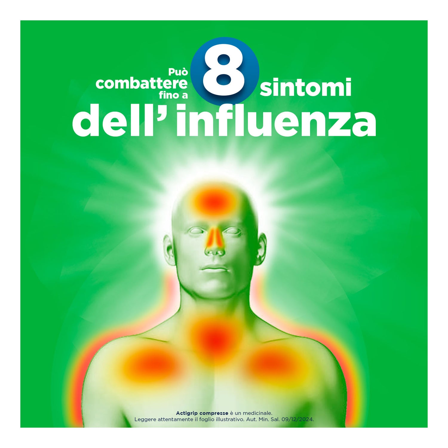 Actigrip 12 Compresse per Raffreddore Cefalea Mal di testa Febbre e Influenza