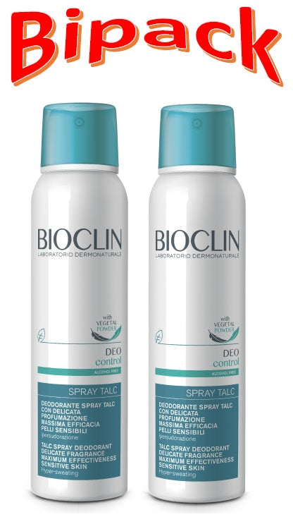 BIOCLIN DEODORANTE CONTROL SPRAY TALCO BIPACCO 150+150 ML  