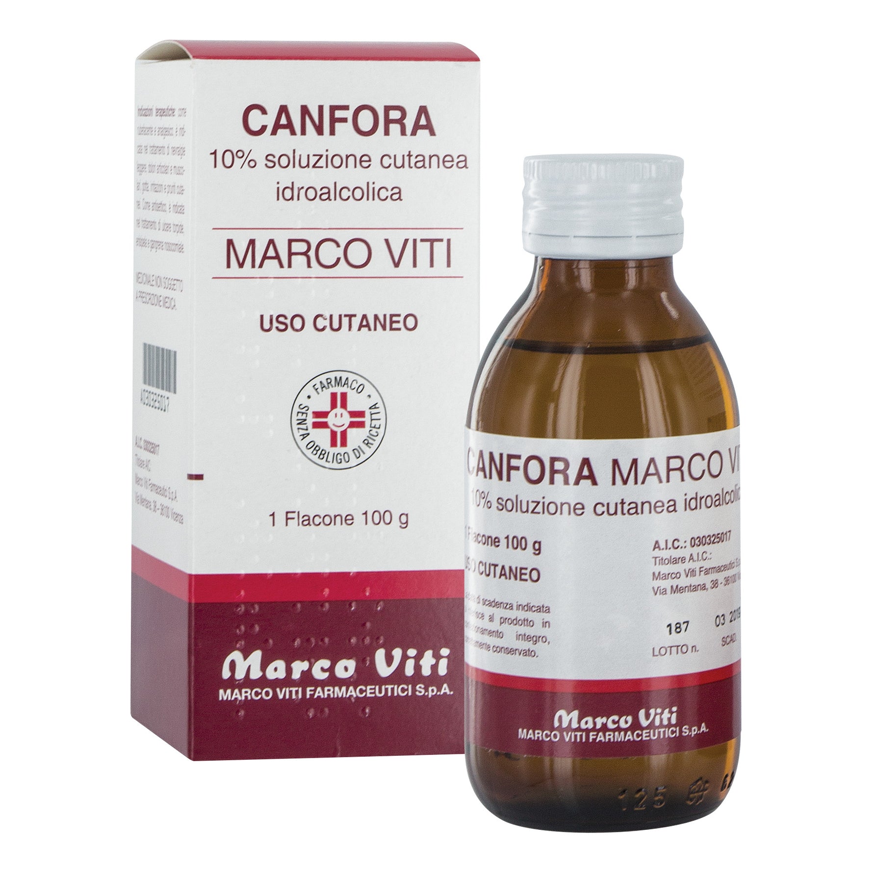 Marco Viti Canfora 10% | Soluzione Cutanea Rubefacente Analgesica | 100 g
