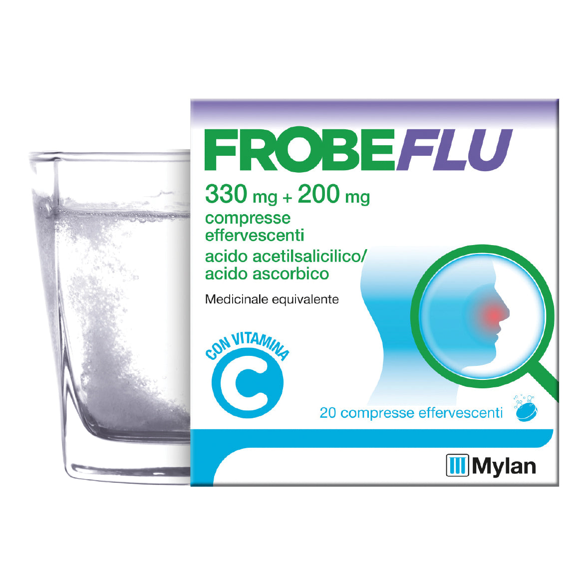 FROBEFLU*20CPR EFF 330MG+200MG
