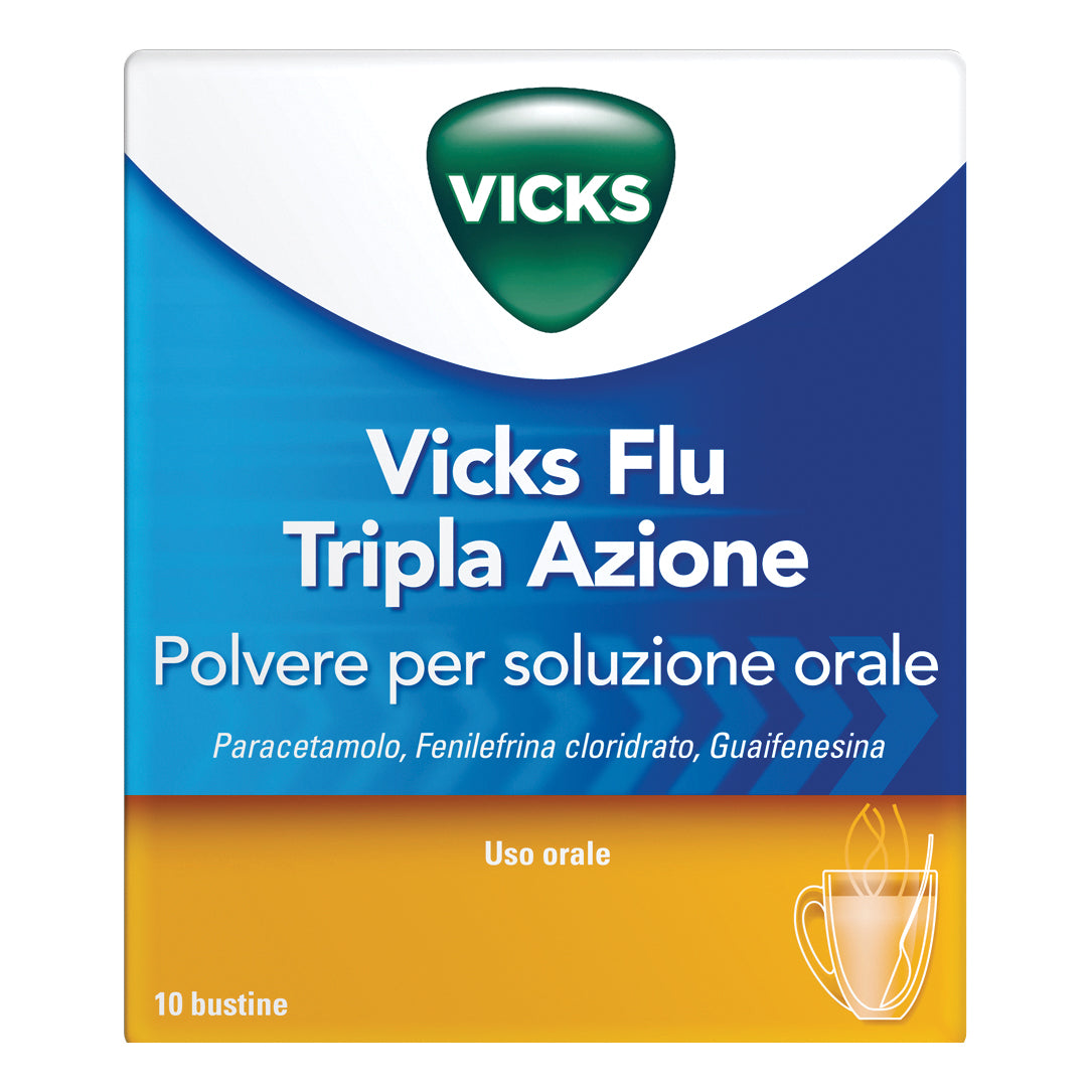 Vicks Flu Tripla Azione os Polvere 10 Bustine