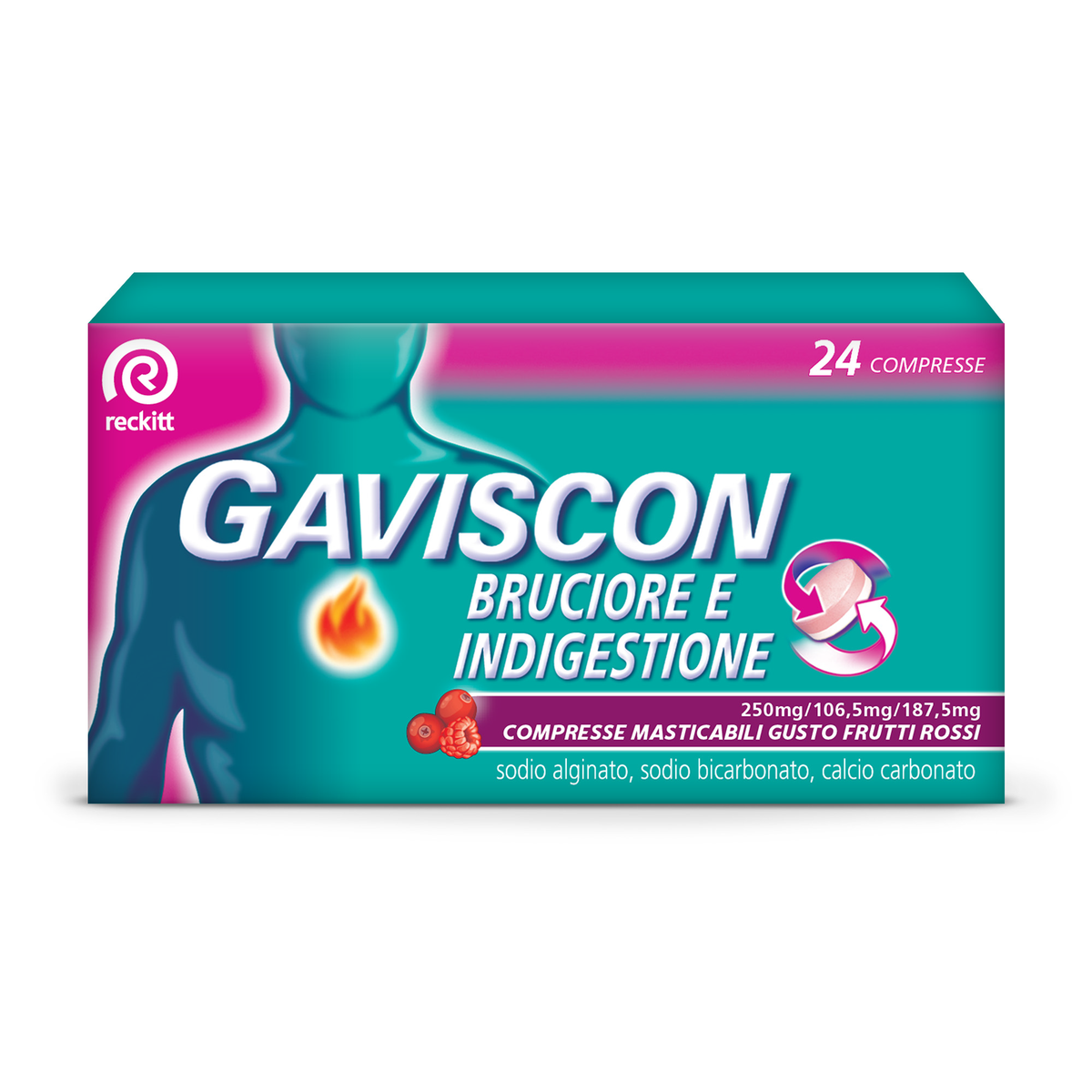 GAVISCON BRUCIORE IND*24CPR FR  