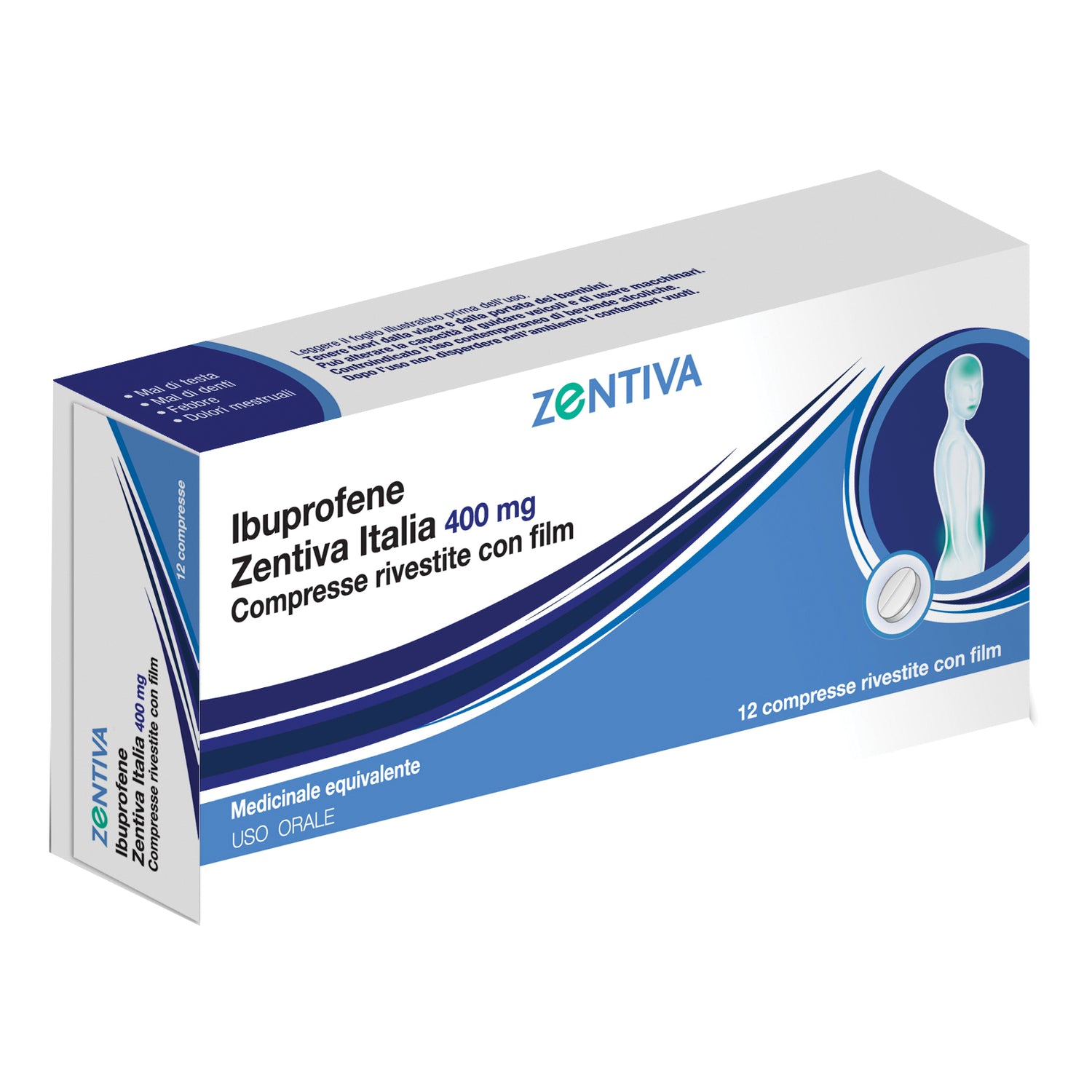 Ibuprofene 400mg 12 Compresse - Zentiva