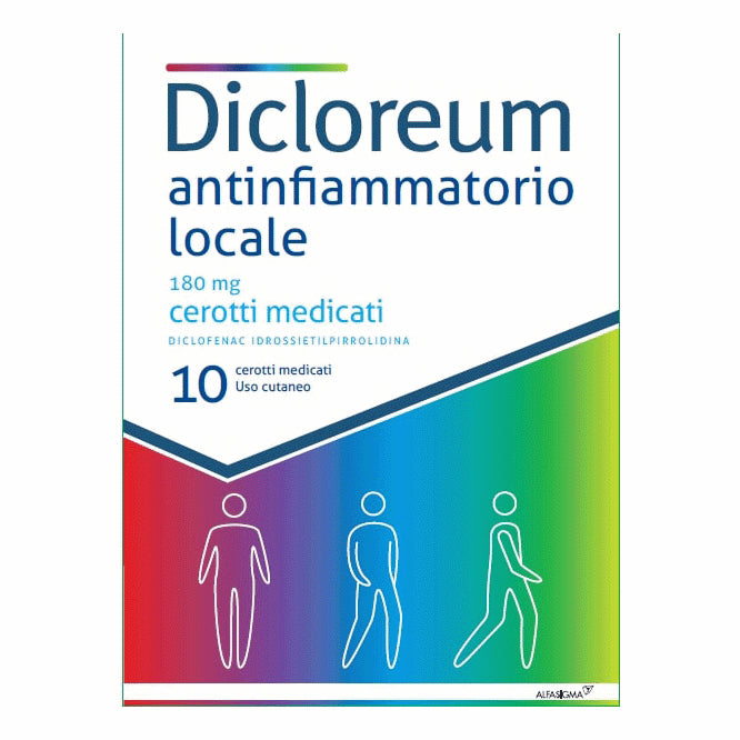 Dicloreum Antinfiammatorio 10 Cerotti Medicati 180 mg