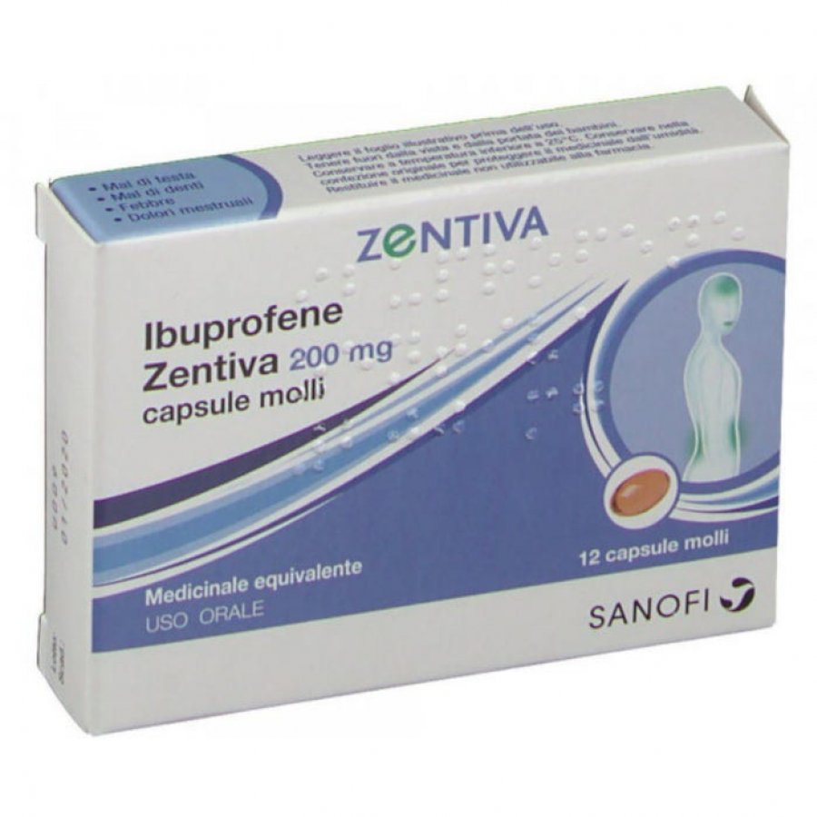 Ibuprofene 200mg 12 Capsule Molli - Zentiva