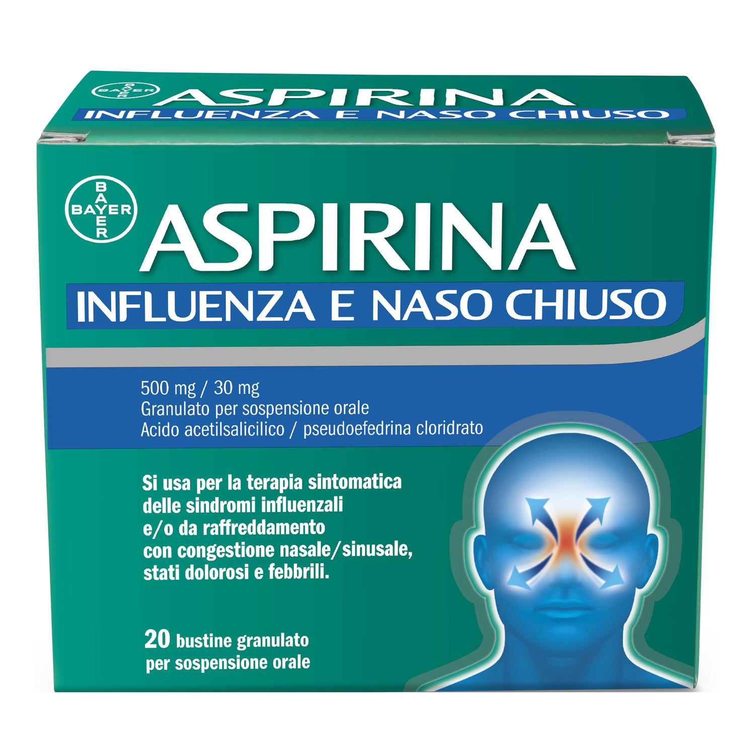 Aspirina Influenza & Naso Chiuso 20 Bustine